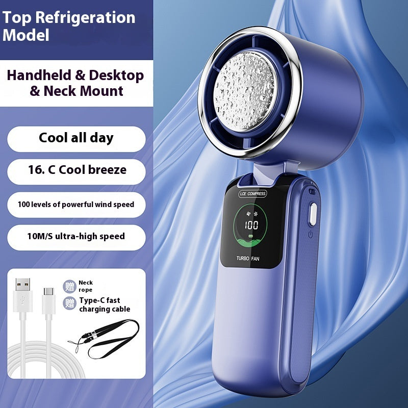 High-Speed Handheld Cooling Fan – Adjustable & Portable