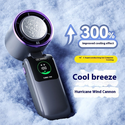 High-Speed Handheld Cooling Fan – Adjustable & Portable