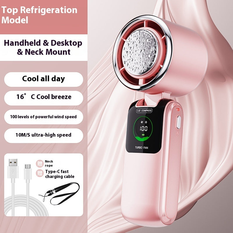 High-Speed Handheld Cooling Fan – Adjustable & Portable